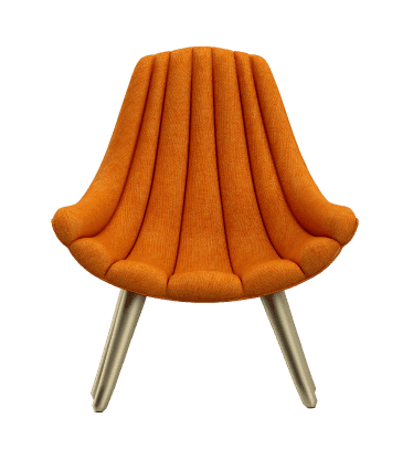 Padded orange chair