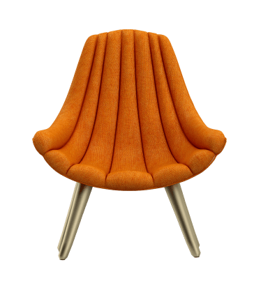 Padded orange chair